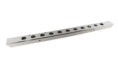 Jeep CJ 54 Inch Front Bumper with holes 45-86 CJ Polished Silver Kentrol
