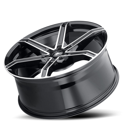 Cast Aluminum Wheels Stilts 371 GBM 22x9.5 Machined Face Gloss Black 5 On 115/5 On 139.7 Bolt Pattern 18 Offset Mazzi Wheels