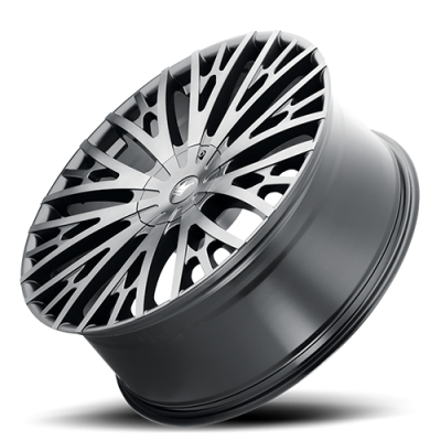 Cast Aluminum Wheels Twist Tie 373 24x9.5 Machined-Dark Tint Matte Black 5 On 115/5 On 120 Bolt Pattern 18 Offset Mazzi Wheels