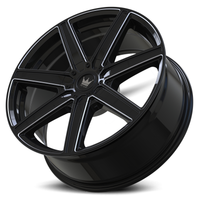 Cast Aluminum Wheels Laguna 376 GBM 18x8 Milled Gloss Black 5 On 108 Bolt Pattern 35 Offset Mazzi Wheels