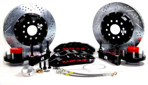 Brake System 14 Inch Front Extreme+ Black 55-57 Chevy Passenger Car W/Heidts/RideTech Spindle BAER Brakes