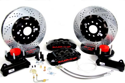 Brake System 13 Inch Front Pro+ Black 55-68 Chevy Passenger Car Y Body BAER Brakes