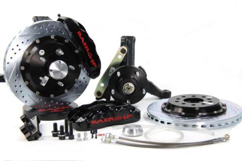 Brake System 14 Inch Front Pro+ Black 94-96 GM B Body Modified Stock Spindles BAER Brakes