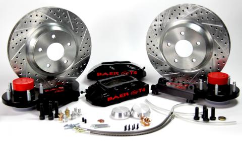 Brake System 13 Inch Front Track4 Black 65-66 Ford/RideTech Mustang BAER Brakes