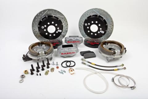 Brake System 12 Inch Rear SS4 with Park Brake Black 78-87 GM G Body Stock 10 Bolt Rear BAER Brakes