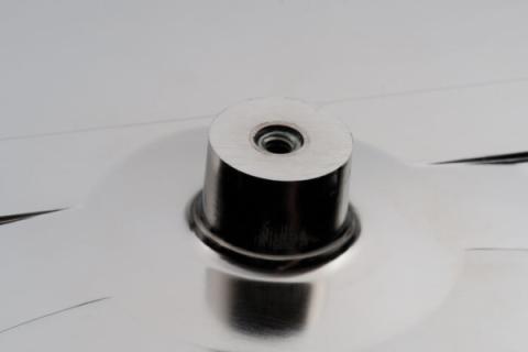 Air Cleaner Kit 14 Inch Diameter Aluminum Polished Recessed Blue MOPAR Emblem Proform