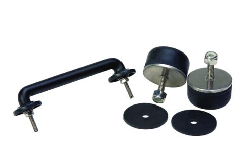 Jeep TJ/JK Windshield Tie Down Kit 97-14 Wrangler TJ/JK Powdercoat Black Kentrol