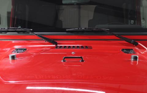 Jeep TJ Hood Kit Without Hood Catch 98-06 Wrangler TJ Powdercoat Black Kentrol