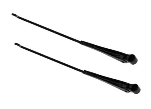 Jeep CJ Windshield Wiper Arms Pair 68-86 CJ Powdercoat Black Kentrol