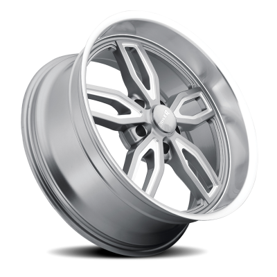 Ridler Wheels Aluminum Wheels 608 GY 22x9 Grey Milled Spokes-Diamond Lip 5 On 127 Bolt Pattern 0 Offset