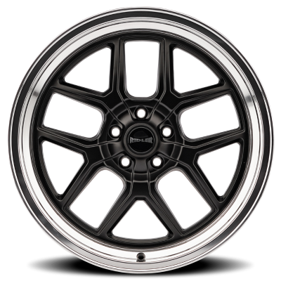 Ridler Wheels Aluminum Wheels 610 MB 17x8 Matte Black Polished Lip 5 On 114.3 Bolt Pattern Offset