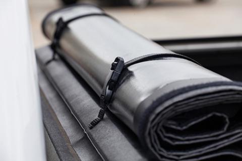 05-15 Toyota Tacoma Double Cab Tonneau Cover Truck Bed Topper Soft Roll Up 5 Foot 3 Inch With Track Black Leer