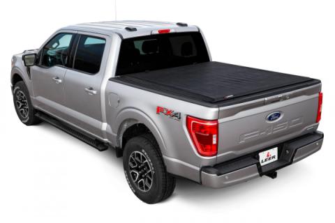 05-15 Toyota Tacoma Double Cab Tonneau Cover Truck Bed Topper Soft Roll Up 5 Foot 3 Inch With Track Black Leer