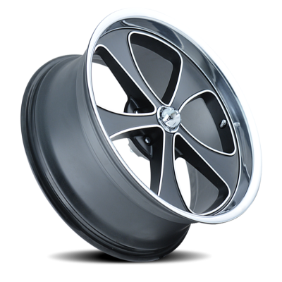 Ridler Wheels Aluminum Wheels 645 MB 20x8.5 Matte Black Machined Face-Polished Lip 5 On 114.3 Bolt Pattern 0 Offset