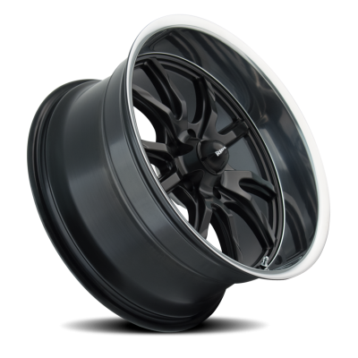 Ridler Wheels Aluminum Wheels 650 MB 18x8 Matte Black Polished Lip 5 On 114.3 Bolt Pattern 0 Offset