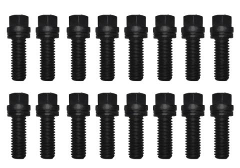Wedge-Locking Header Bolts Hex Head 3/8 Diameter X 3/4 Inch Blk Oxide 16 Pcs Proform