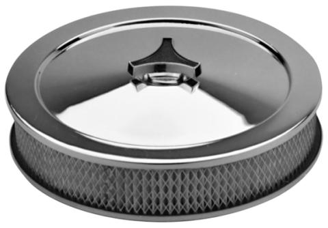 Engine Air Cleaner Kit 10 Inch Diameter Deluxe Model Chrome No Logo With Element Proform