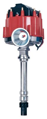 HEI Distributor Racing Type w/Vac-Adv Red Cap Polished For Chevy V8 Engines Clamshell Pack Proform