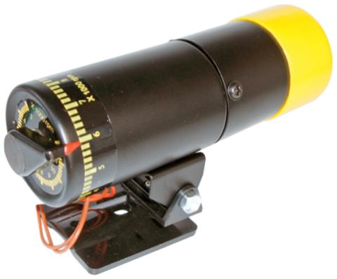 RPM Shift Light StAnd Alone Adjustable Model Black Body with Yellow Cover Proform