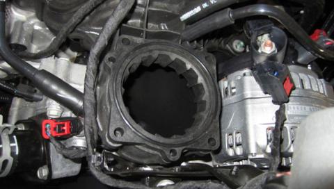 Throttle Body Spacer 1 Inch 09-12 RAM 1500-3500/Durango/Aspen Black Volant