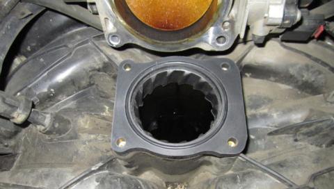 Throttle Body Spacer 1 Inch 04-12 Ford F-150/F-250/F-350/Expedition/Mark LT Black Volant