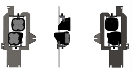 20-Present 2500/3500 GMC Fog Light Bracket Kit SDHQ Offroad