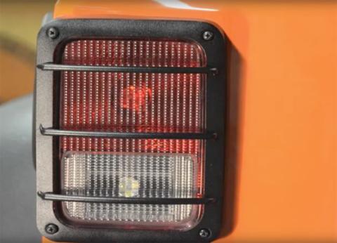 Jeep JK Taillight Guard Pair 07-18 Wrangler JK Textured Black Kentrol