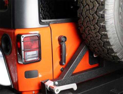 Jeep JK Taillight Guard Pair 07-18 Wrangler JK Textured Black Kentrol