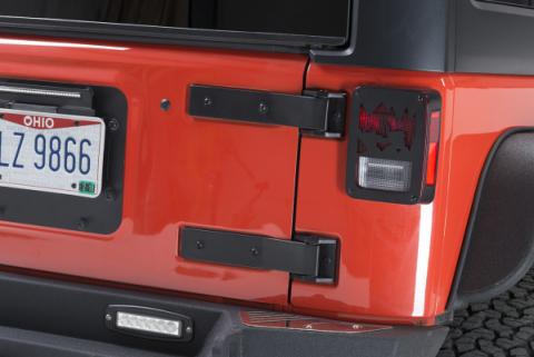 Jeep JK Heritage Taillight Guard 07-18 Wrangler JK Textured Black Kentrol