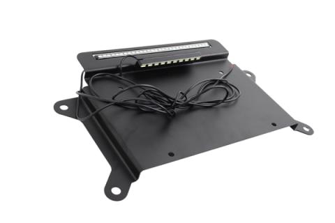 Jeep JK BackSide License Plate Mount with LED's 07-18 Wrangler JK Textured Black Kentrol