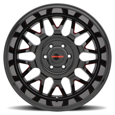 Mayhem Offroad Wheels Tripwire 8110 RD 20x9 Prism Red Black 0 Off Set 5 Lug 110 Bore Cast Aluminum
