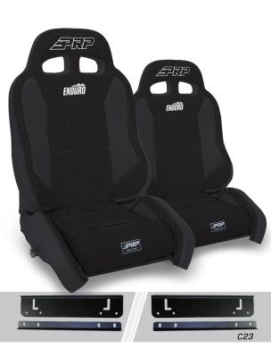 Enduro Elite Suspension Seat Crawl Edition Kit for 97-02 Jeep Wrangler TJ Pair Black PRP Seats