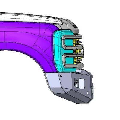 23-Present Ford Superduty F250/F350 Attitude Series Front Winch Bumper Yes Parking Sensors Chassis Unlimited