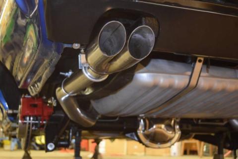 Exhaust Tail Pipe Tip Set 70-71 Pontiac GTO 2.5 in To Dual 22.5 in Slip Fit Clamp On Hardware Not Incl Polished 304 Stainless Steel Pair Pypes Exhaust
