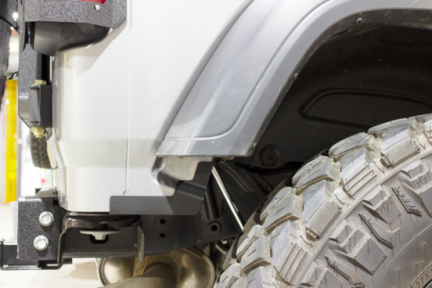 Jeep JL Quarter Panel Chip Guards For 18-Pres Wrangler JL 2/4 Door Black Fishbone Offroad
