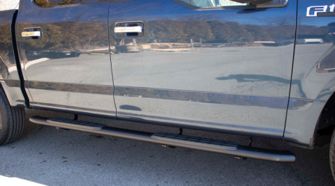 15-Current F-150 Crew Cab 5 Inch Oval Side Steps Fishbone Offroad