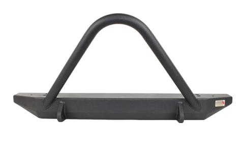 Jeep TJ Front Bumper W/Stinger 97-06 Wrangler TJ Rubicon and Unlimited Steel Black Textured Powdercoat Piranha Series Fishbone Offroad