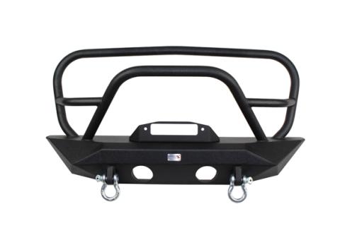 Jeep JK Front Winch Bumper W/Grille Guard 07-18 Wrangler JK Manowar Series Fishbone Offroad