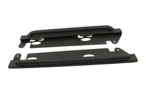 Jeep JK Rock Slider 07-18 Wrangler JK 2 Door Rubicon Steel Black Textured Powdercoat Fishbone Offroad