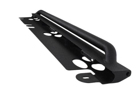 Jeep JK Rock Slider 07-18 Wrangler JK 4 Door Rubicon Steel Black Textured Powdercoat Fishbone Offroad