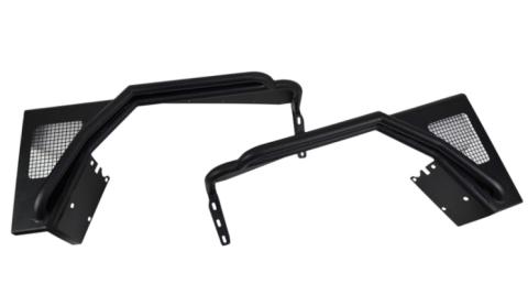 Jeep TJ Tube Fenders Front 3 Inch Flare 97-06 Wrangler TJ Steel Black Textured Powdercoat Fishbone Offroad