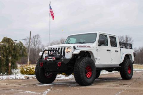 2020-Present Jeep Gladiator JT Step Sliders Fishbone Offroad