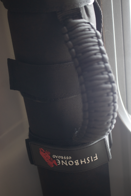 Paracord Grab Handles w/Three Straps Black Fishbone Offroad