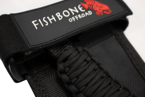 Paracord Grab Handles w/Three Straps Black Fishbone Offroad