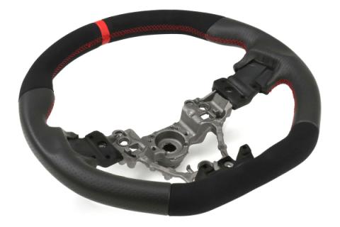 Steering Wheel Leather and Suede Black/Red WRX / STI 2015+ FactionFab