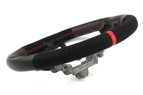 Steering Wheel Leather and Suede Black/Red WRX / STI 2015+ FactionFab