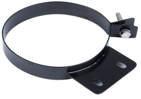 Diesel Stack Exhaust Clamp 8 in Black Finish 304 Stainless Steel Pypes Exhaust