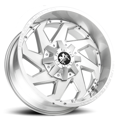 Aluminum Wheels 20x10 M09 BFS Series Brushed Face Silver 5 On 114.3/5 On 127 Bolt Pattern -12 Offset Off Road Monster