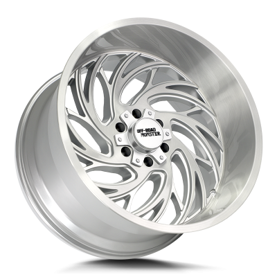 Aluminum Wheels 20x10 M29 BFS Series Brushed Face Silver 5 On 127/5 On 139.7 Bolt Pattern -19 Offset Off Road Monster