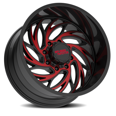 Aluminum Wheels 20x10 M29 GBMLR Series Gloss Black/Candy Red 8 On 165.1 Bolt Pattern -19 Offset Off Road Monster